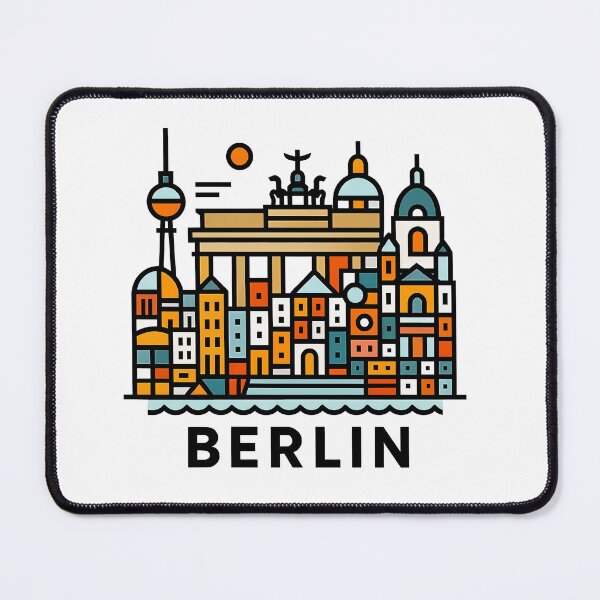 Item preview, Berlin Germany Travel Souvenir - Brandenburg Gate & TV Tower Art designed and sold by OzzFrequency.