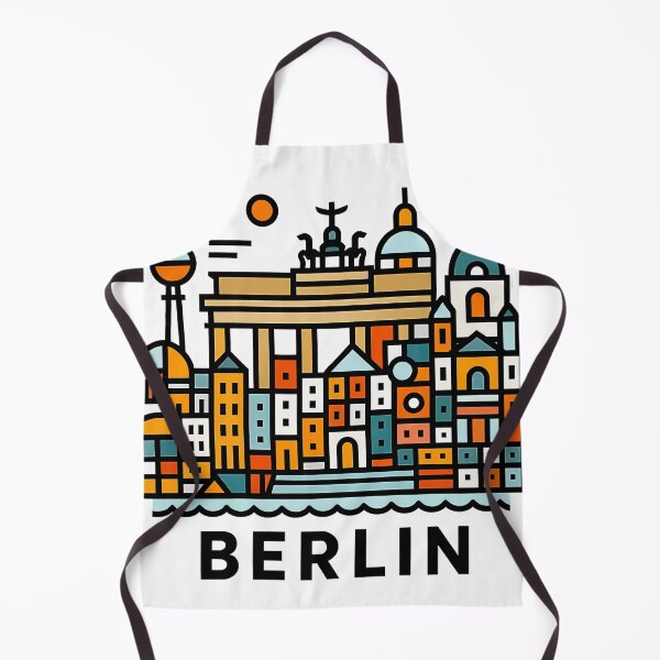 Item preview, Berlin Germany Travel Souvenir - Brandenburg Gate & TV Tower Art designed and sold by OzzFrequency.