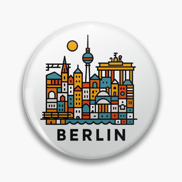 Item preview, Berlin Germany Travel Souvenir - Brandenburg Gate & TV Tower Art designed and sold by OzzFrequency.