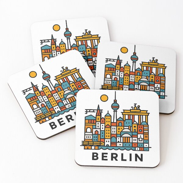 Item preview, Berlin Germany Travel Souvenir - Brandenburg Gate & TV Tower Art designed and sold by OzzFrequency.