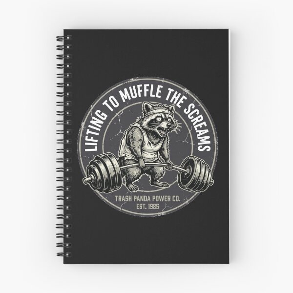 Item preview, Funny Raccoon Gym Meme - Intrusive Thought Powerlifter designed and sold by SisuPrintsCo.
