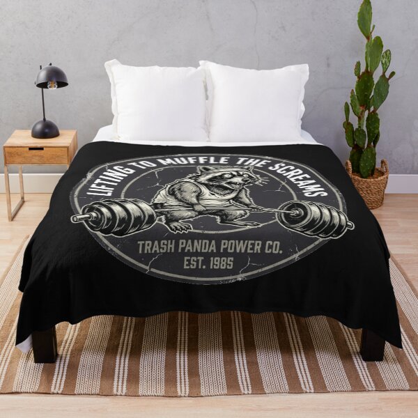 Item preview, Funny Raccoon Gym Meme - Intrusive Thought Powerlifter designed and sold by SisuPrintsCo.