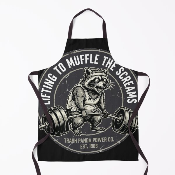 Item preview, Funny Raccoon Gym Meme - Intrusive Thought Powerlifter designed and sold by SisuPrintsCo.