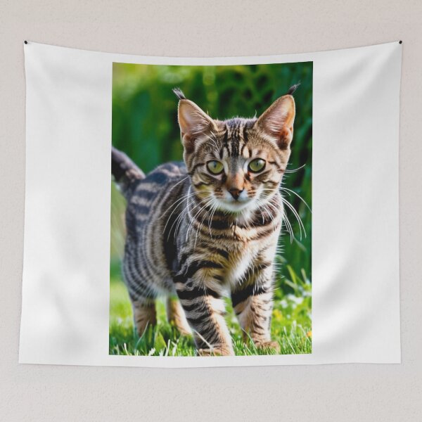 Item preview, Animals - Tabby Cat with a Piercing Gaze, Natural Portrait designed and sold by World-Pets.