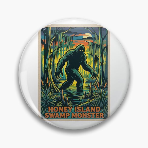 Item preview, Honey Island Swamp Monster Pop Art Poster | Louisiana Cajun Sasquatch Cryptid  designed and sold by redsharkuk.