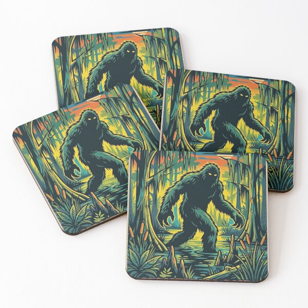 Item preview, Honey Island Swamp Monster Pop Art Poster | Louisiana Cajun Sasquatch Cryptid  designed and sold by redsharkuk.
