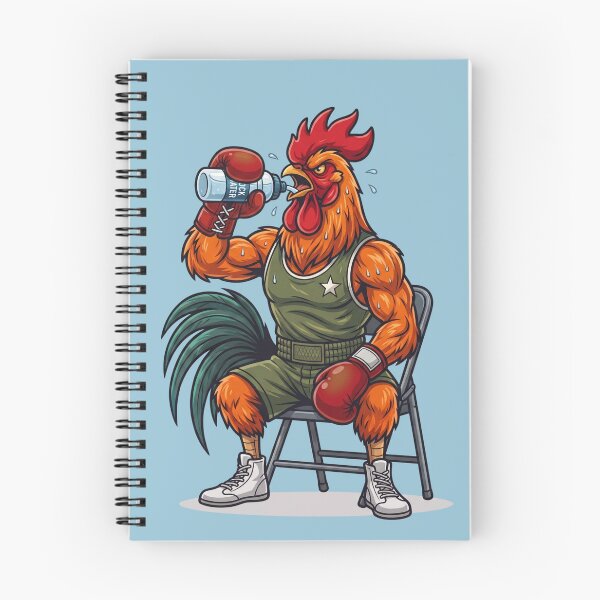 Item preview, Badass Boxing Rooster Resting Drinking Water Gym Humor designed and sold by BreezifyDesignStudio.
