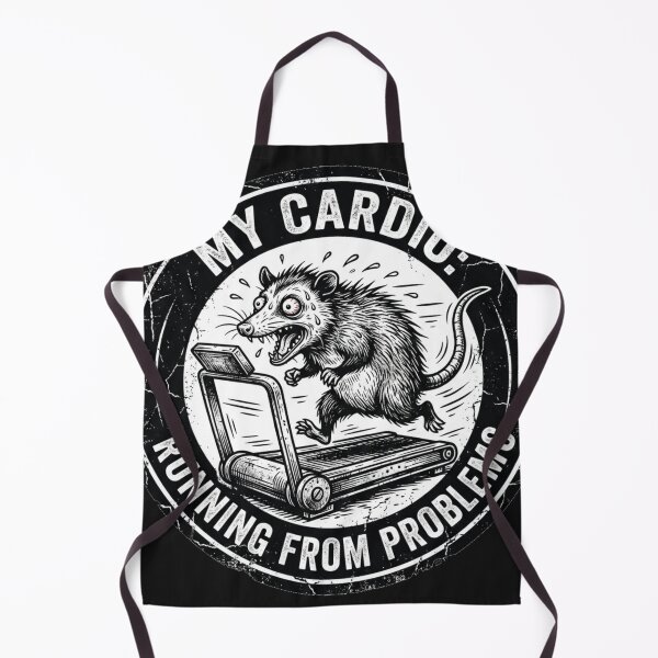 Item preview, Funny Opossum Gym Meme - Anxiety Driven Cardio designed and sold by SisuPrintsCo.