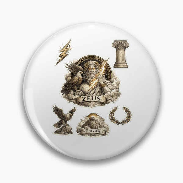 Item preview, Zeus Greek Mythology Sticker Pack | Vintage Olympus Thunder God Aesthetic designed and sold by AlleBedolski.
