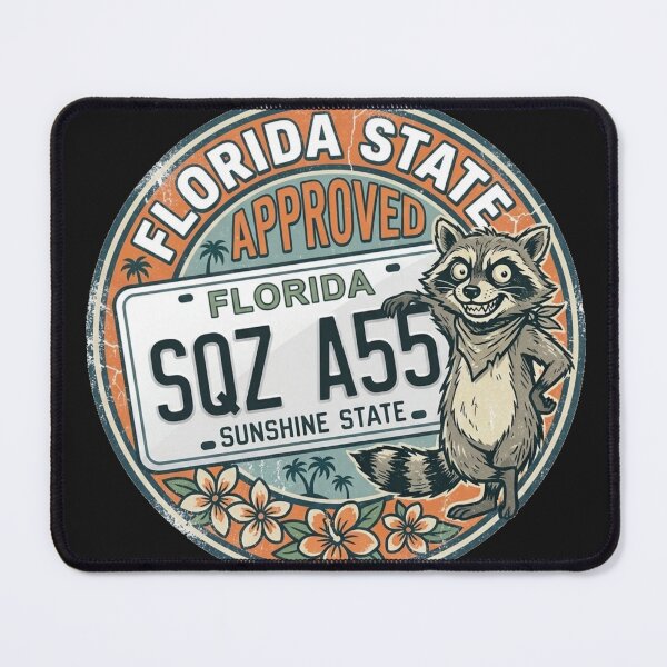 Item preview, Florida DMV SQZ A55 License Plate Meme designed and sold by SisuPrintsCo.