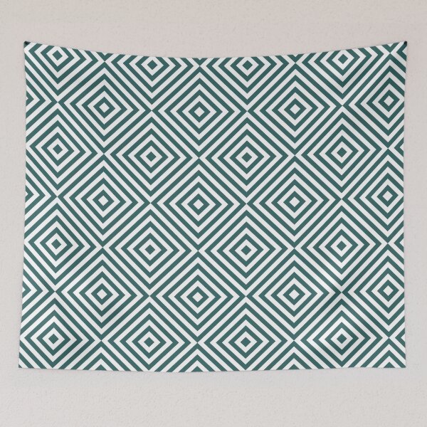 Item preview, White And Teal Chevron Burst Pattern designed and sold by pattern-archive.