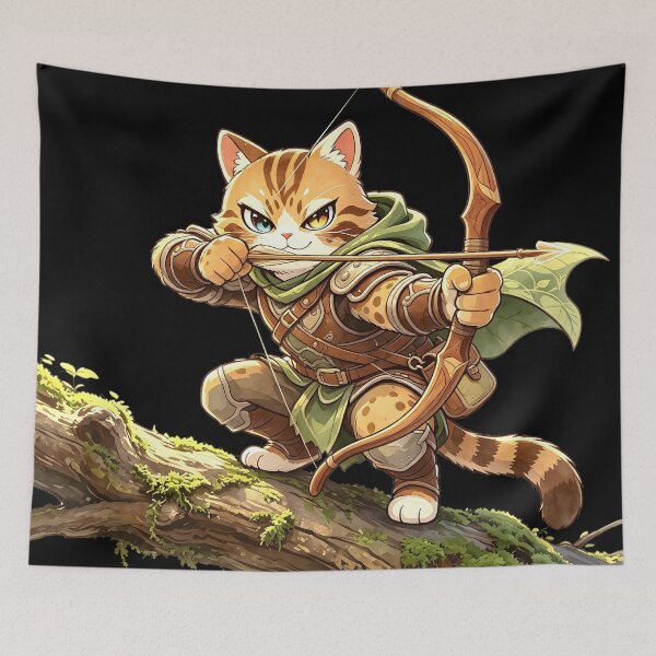 Item preview, The Forest Ranger - Cute Felis Nigripes Archer Warrior designed and sold by ABYSSLAB.
