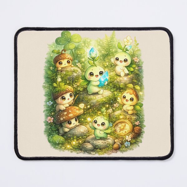 Item preview, Tiny Forest Adventure – Whimsical Woodland Explorers Gaming Art designed and sold by annenambiro.