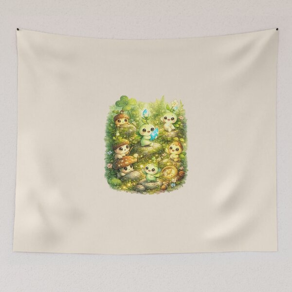 Item preview, Tiny Forest Adventure – Whimsical Woodland Explorers Gaming Art designed and sold by annenambiro.