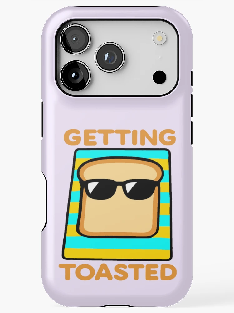 Thumbnail 1 of 4, iPhone Case, Getting Toasted - Sunbathing Toast designed and sold by Regal Rev.