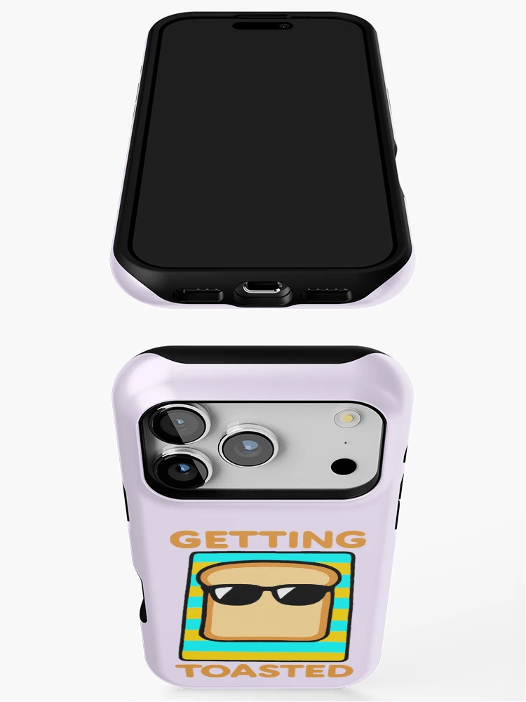 Thumbnail 3 of 4, iPhone Case, Getting Toasted - Sunbathing Toast designed and sold by Regal Rev.