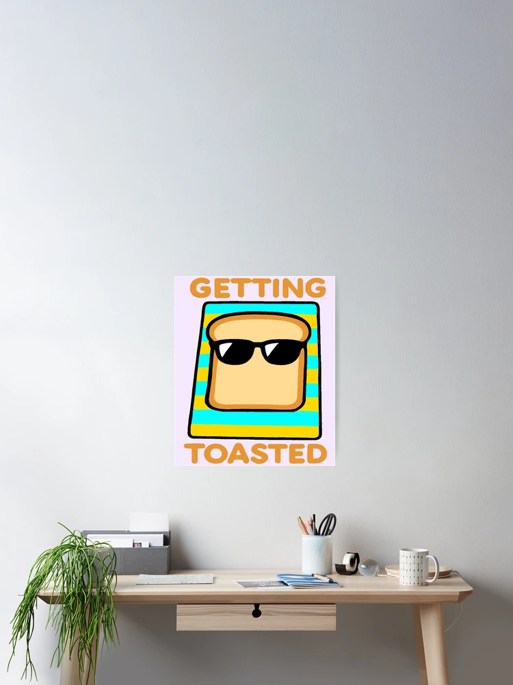 Thumbnail 2 of 3, Poster, Getting Toasted - Sunbathing Toast designed and sold by Regal Rev.