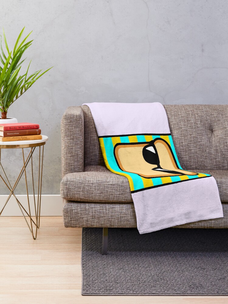 Thumbnail 2 of 6, Throw Blanket, Getting Toasted - Sunbathing Toast designed and sold by ReviloIsFree.