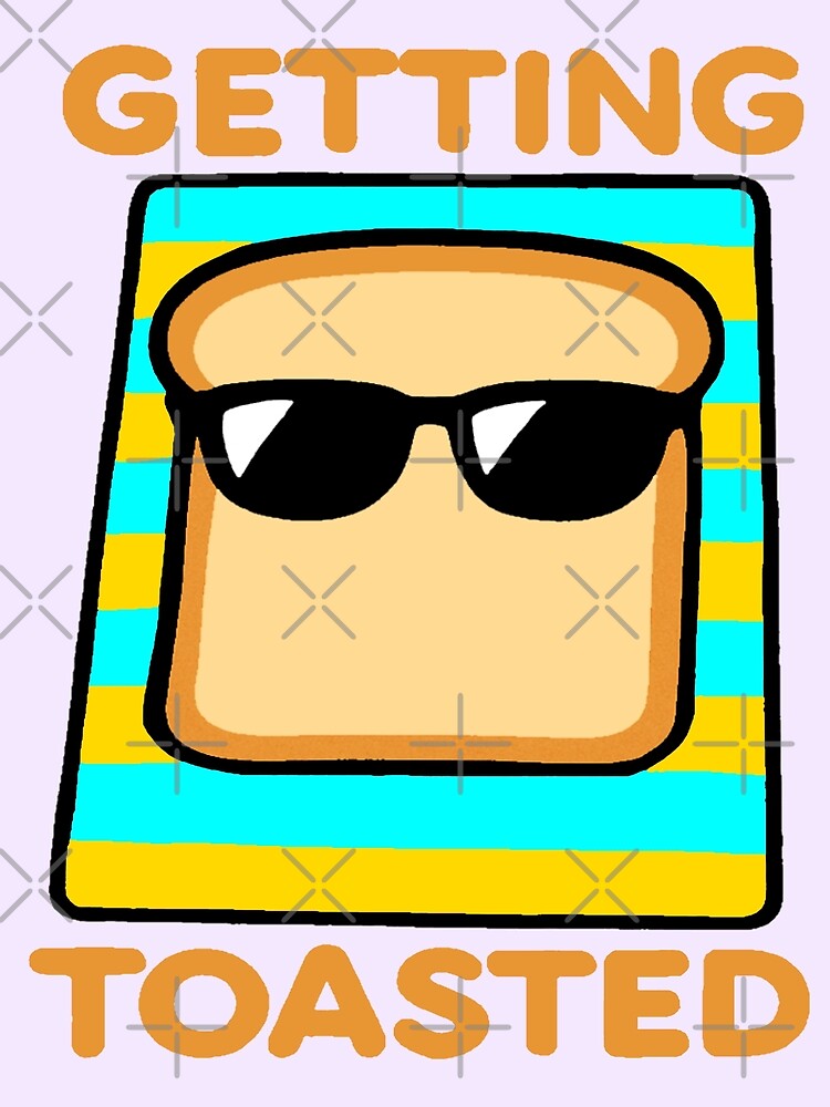 Thumbnail 3 of 3, Scarf, Getting Toasted - Sunbathing Toast designed and sold by ReviloIsFree.