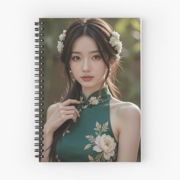 Item preview, Emerald Portrait – Elegant Cheongsam Beauty designed and sold by SEIMEI2025.