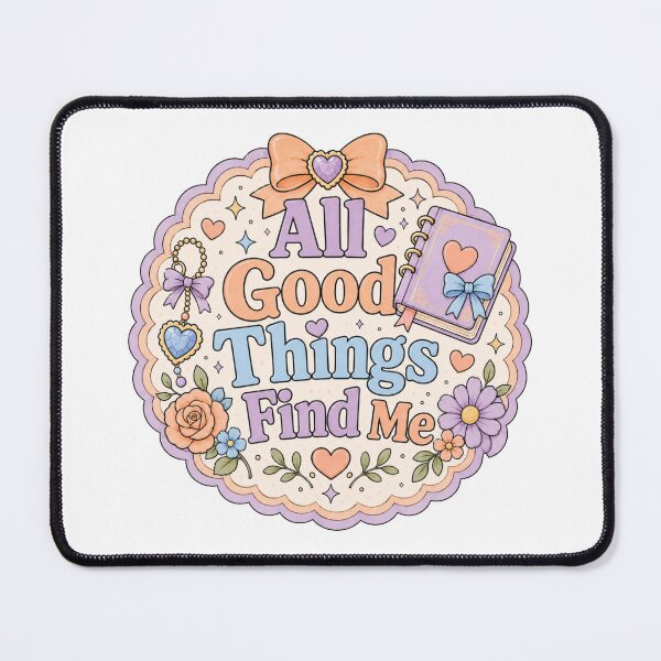 Item preview, All Good Things Find Me – Pastel Positive Affirmation designed and sold by Chaotically Cutee.