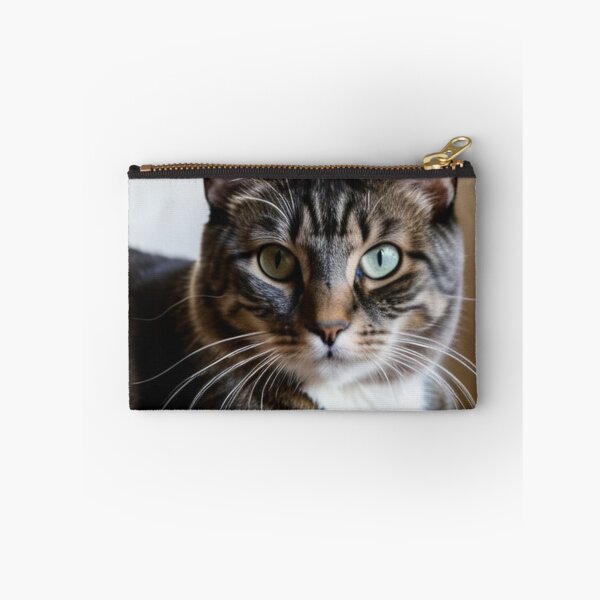 Item preview, Animals - Tabby Cat with Blue-Green Eyes, Expressive Feline Portrait designed and sold by World-Pets.