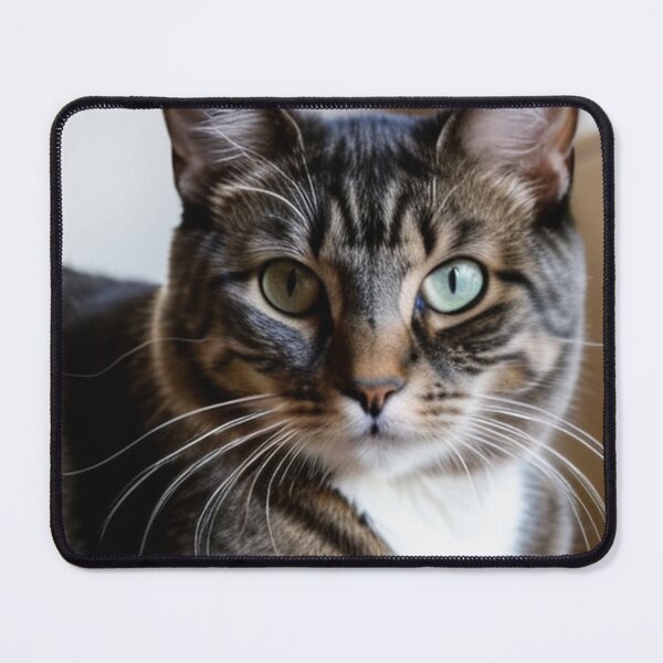 Item preview, Animals - Tabby Cat with Blue-Green Eyes, Expressive Feline Portrait designed and sold by World-Pets.