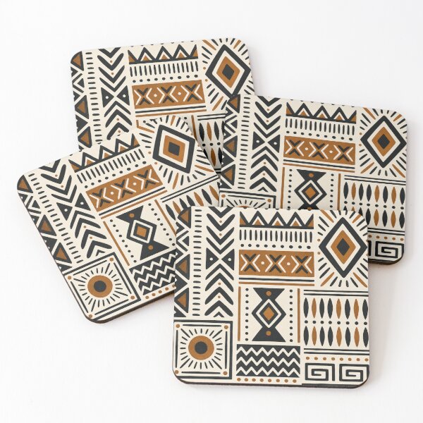 Item preview, African Inspired Mudcloth Geometric Pattern designed and sold by Myra365Art.