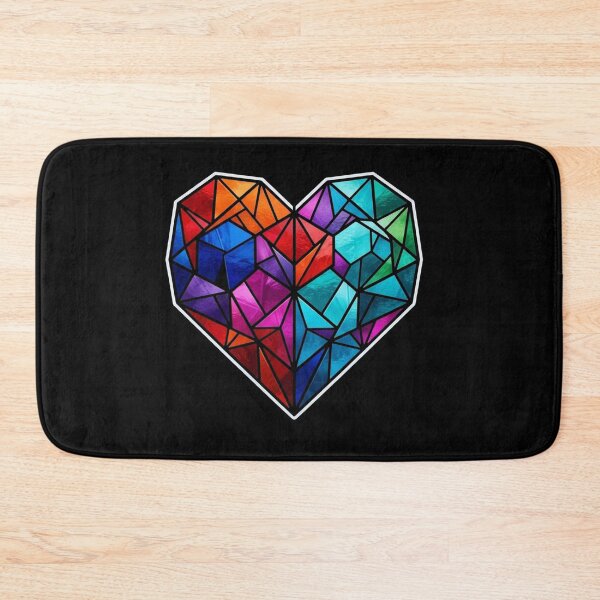 Item preview, Stained Glass Geometric Rainbow Heart designed and sold by Owcomm.