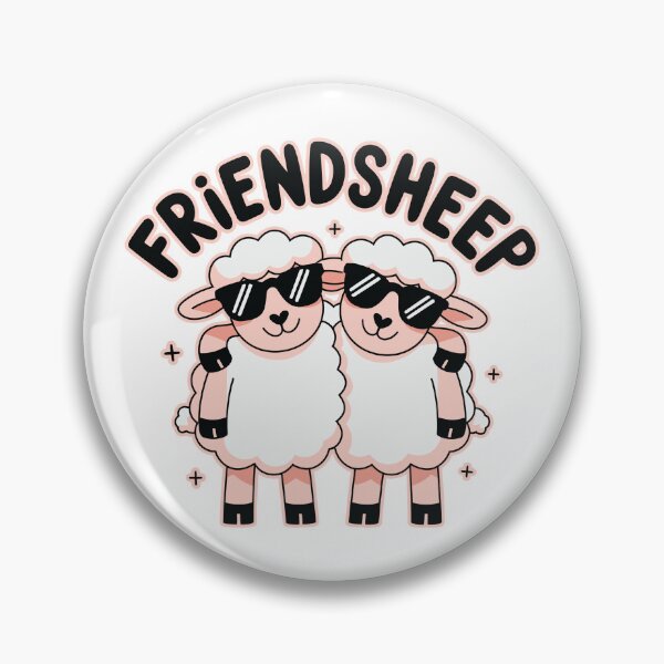Item preview, Friendsheep Cute Sheep Friendship Pun Design designed and sold by Black Directive.