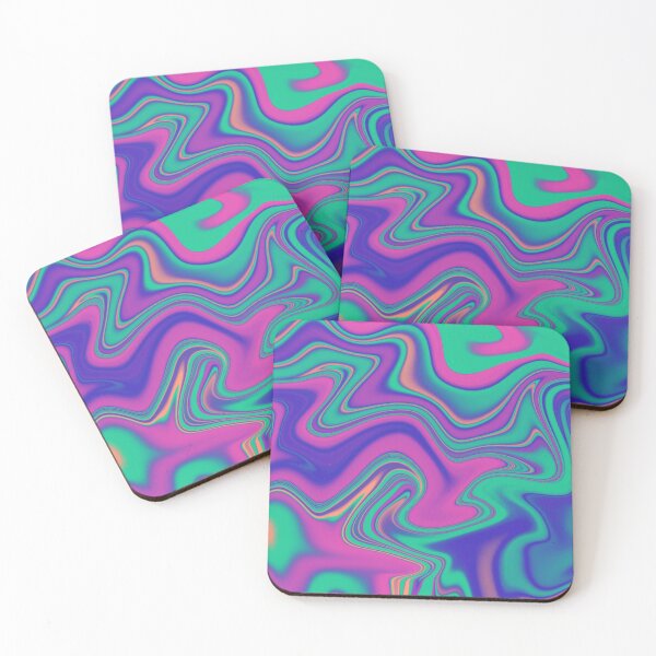 Item preview, Neon Liquid Waves Abstract Background designed and sold by Happyabstract.
