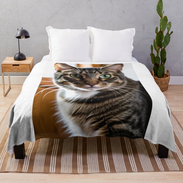 Item preview, Animals - Tabby Cat with Emerald Eyes, Expressive Feline Portrait designed and sold by World-Pets.