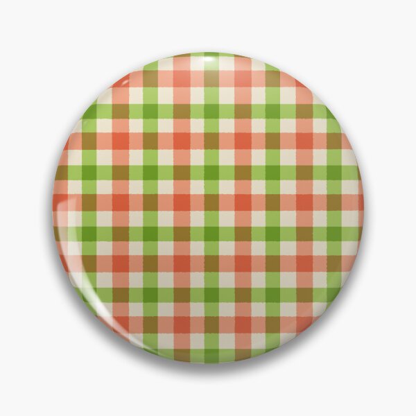 Item preview, Citrus Green Orange Retro Plaid Check Pattern designed and sold by DColourMuse.