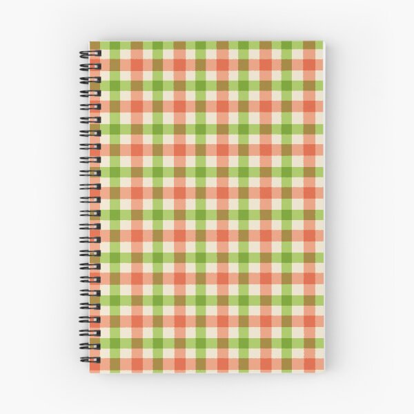 Item preview, Citrus Green Orange Retro Plaid Check Pattern designed and sold by DColourMuse.