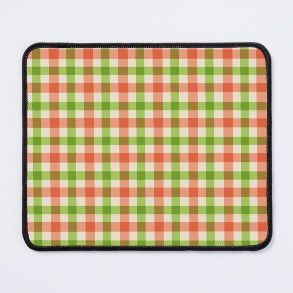 Item preview, Citrus Green Orange Retro Plaid Check Pattern designed and sold by DColourMuse.