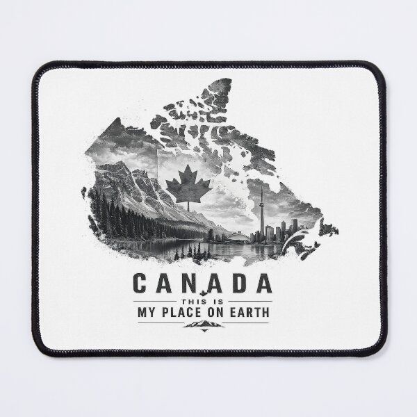 Item preview, Canada Monochrome Travel Map Wall Art designed and sold by JMDG Studio.
