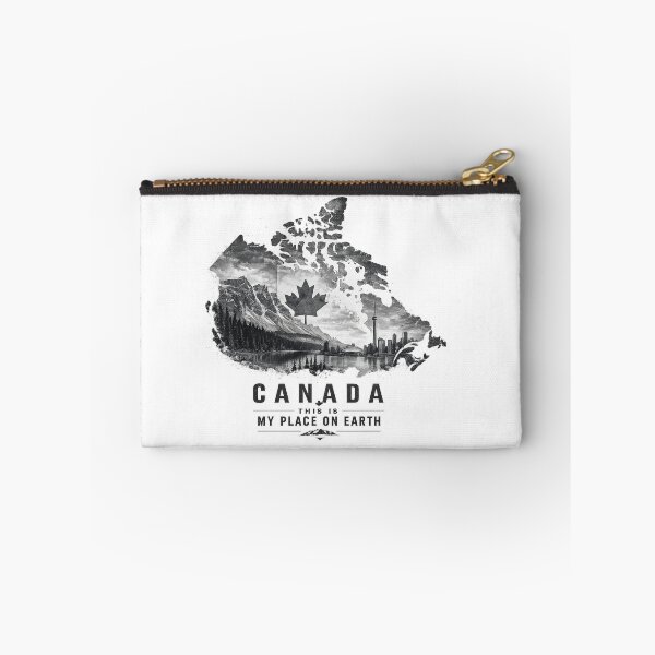 Item preview, Canada Monochrome Travel Map Wall Art designed and sold by JMDG Studio.