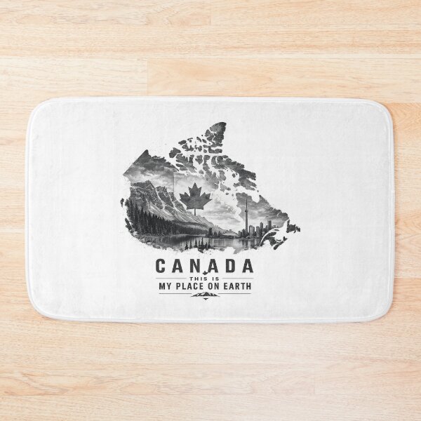 Item preview, Canada Monochrome Travel Map Wall Art designed and sold by JMDG Studio.