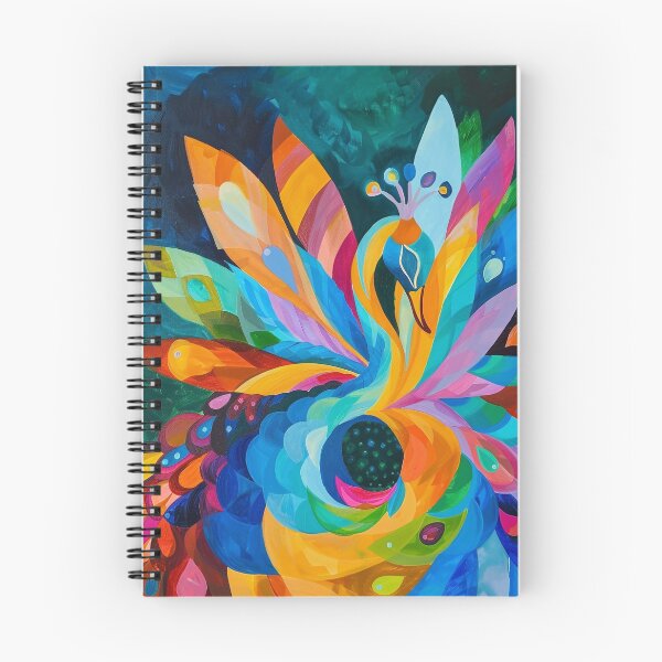 Item preview, Vibrant Abstract Colorful Peacock Painting designed and sold by Pierce Millington Gallery.
