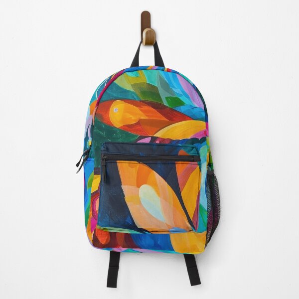 Item preview, Vibrant Abstract Colorful Peacock Painting designed and sold by Pierce Millington Gallery.