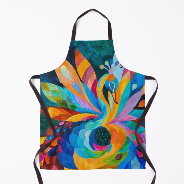 Item preview, Vibrant Abstract Colorful Peacock Painting designed and sold by Pierce Millington Gallery.