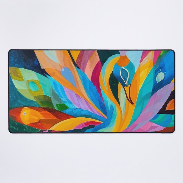 Item preview, Vibrant Abstract Colorful Peacock Painting designed and sold by Pierce Millington Gallery.