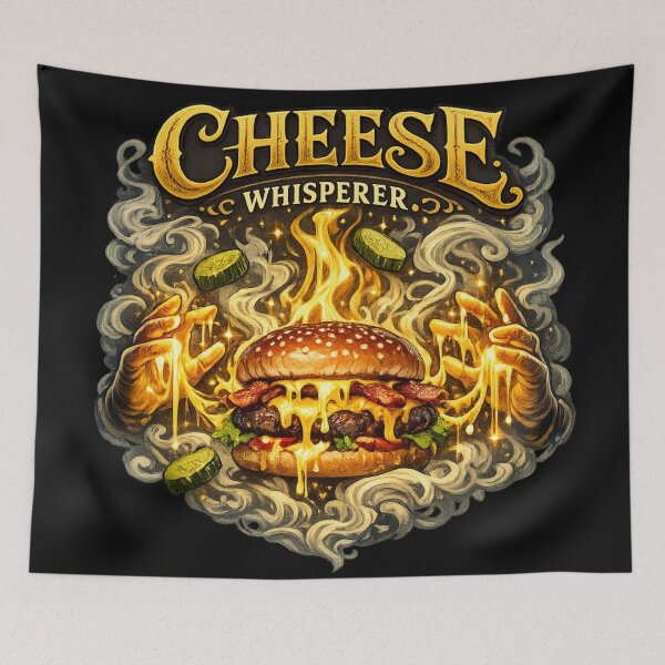 Item preview, Cheese Whisperer Vintage Burger T-Shirt | Foodies Unisex Apparel designed and sold by irfanshikh.