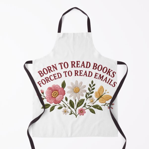 Item preview, Born To Read Books Forced To Read Emails Shirt Book Lover Embroidered Floral Reader Sweatshirt designed and sold by Backsay.