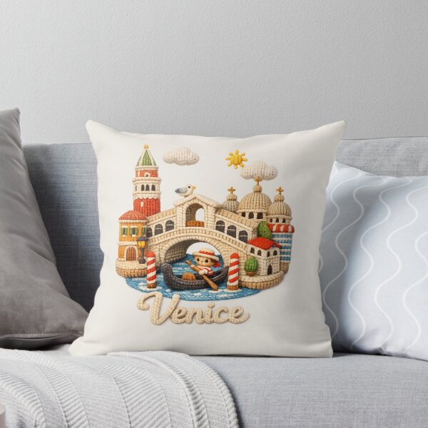 Item preview, Cute Knitted Venice Landmark | Handmade Yarn City Travel Knit Souvenir designed and sold by Moons Studio.