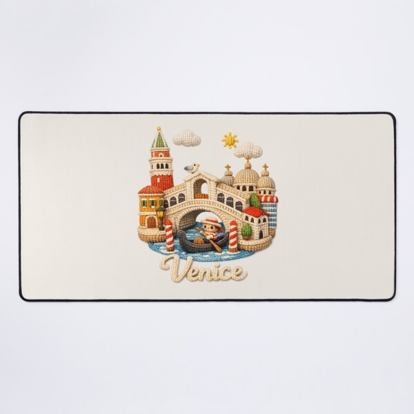 Item preview, Cute Knitted Venice Landmark | Handmade Yarn City Travel Knit Souvenir designed and sold by Moons Studio.