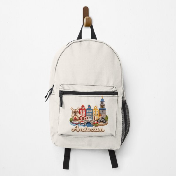 Item preview, Cute Knitted Amsterdam Landmark | Handmade Yarn City Travel Knit Souvenir designed and sold by Moons Studio.