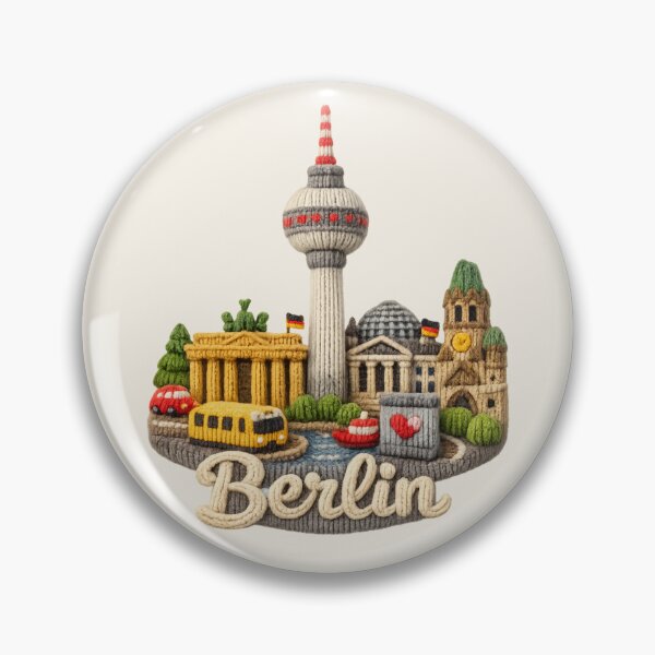 Item preview, Cute Knitted Berlin Landmark | Handmade Yarn Knit City Travel Souvenir designed and sold by Moons Studio.