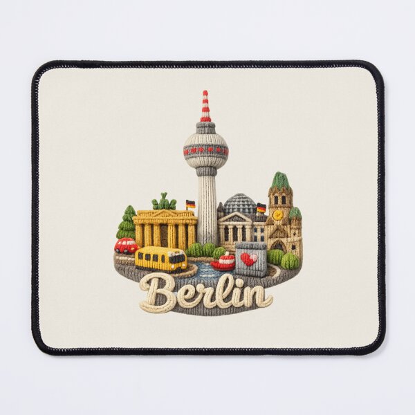 Item preview, Cute Knitted Berlin Landmark | Handmade Yarn Knit City Travel Souvenir designed and sold by Moons Studio.