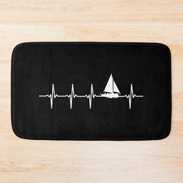 Item preview, Sailboat Heartbeat Line Design designed and sold by SoyLamderma.